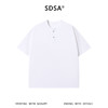 SDSA男装2026新款高贵轻奢简约纯色半纽扣设计短袖T恤百搭休闲潮 商品缩略图0