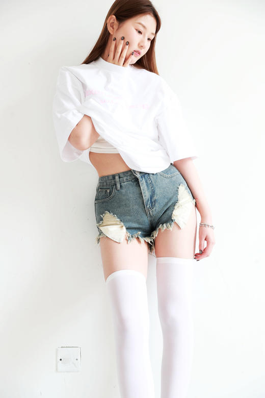 复古美式大tee，胸口徽标印花。情侣款宽松氛围感圆领t恤E032488 商品图0