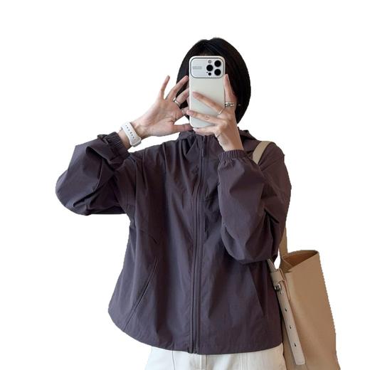 下手要快！2026宽松短款休闲户外连帽薄款外套女防晒百搭上衣拉链开衫！ 商品图4