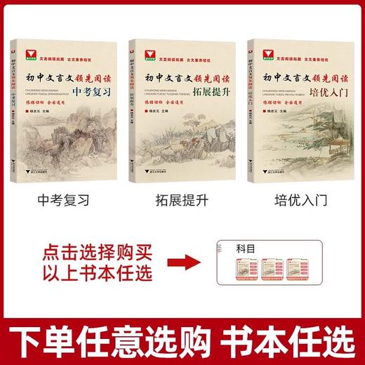 初中文言文领先阅读培优入门拓展提升中考复习古文新课标第四版 商品图3
