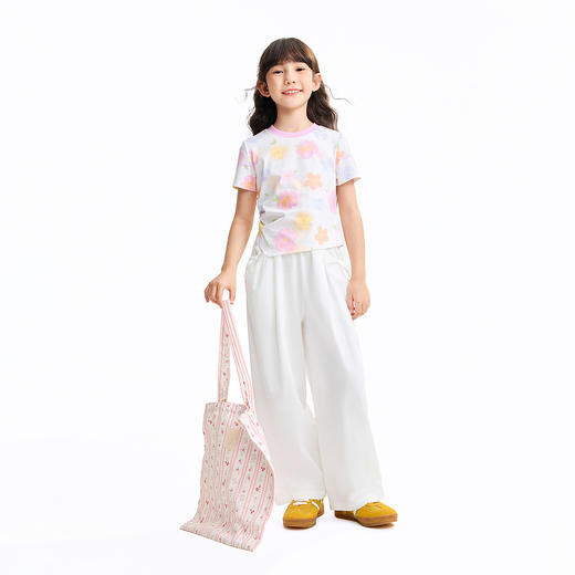 女童圆领短袖针织衫夏季新款安奈儿童装EG621639 商品图3