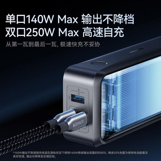 【新品 顺丰现货速发】Anker安克 Prime系列 300W Max 移动电源 华为小米全协议快充 可上飞机 110A 商品图7
