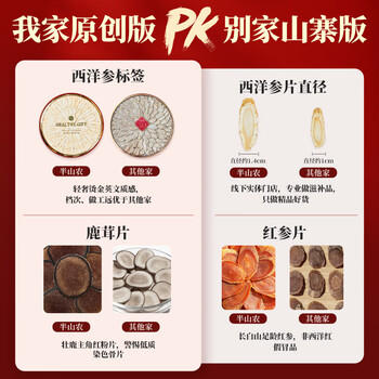 半山农 西洋参人参鹿茸红参石斛礼盒 滋补品礼品高端送人长辈营养品实用 商品图3
