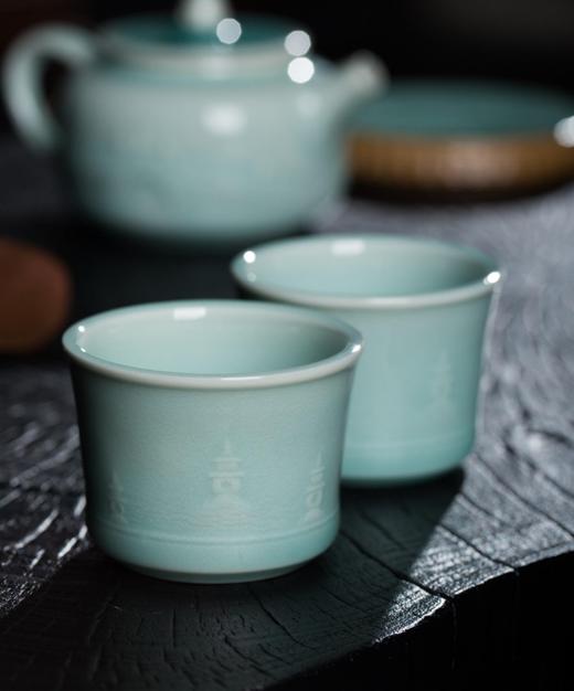 天青色等烟雨龙泉青瓷茶具礼盒4头套组 商品图5