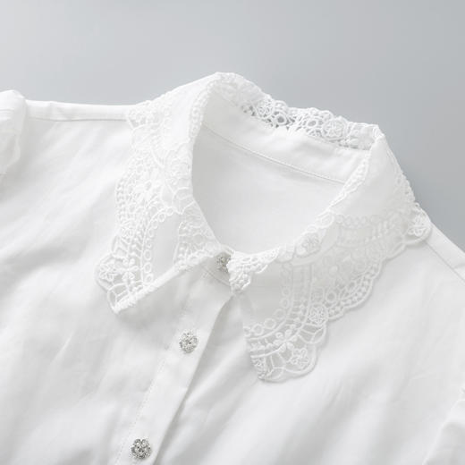 「高货wl」全新升级【铂金会员367/天猫489/差价122】(12734)洛诗琳法式气质镂空绣花连衣裙2026夏季水溶蕾丝收腰裙 商品图2