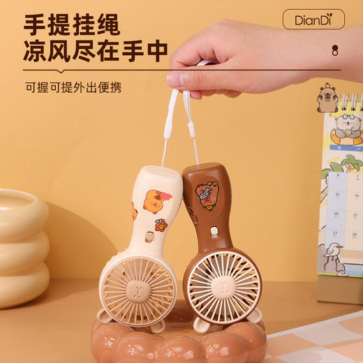 【有颜有质！循环充电】卡通迷你手持风扇学生宿舍办公室桌面充电USB风扇便携迷你小风扇.xa 商品图3