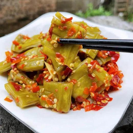 新鲜湖南农家自制手工腌制刀豆剁辣椒酸辣泡菜开味下饭菜酱菜咸菜 商品图2