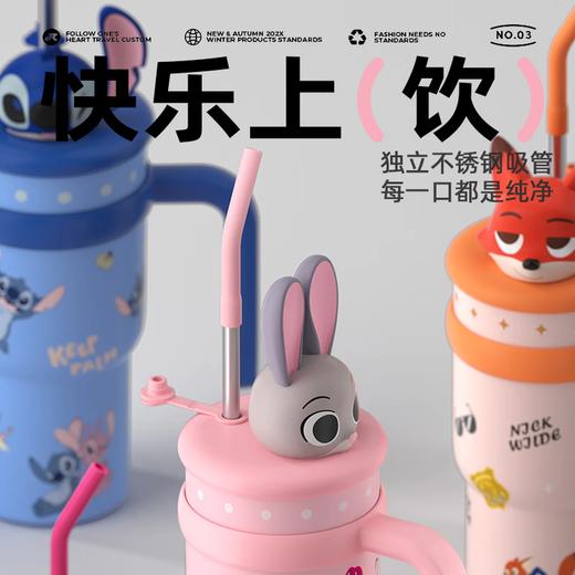 积分免费兑：迪士尼（Disney）尼克公仔冰霸保温杯疯狂动物城316不锈钢带吸管700ml 商品图4
