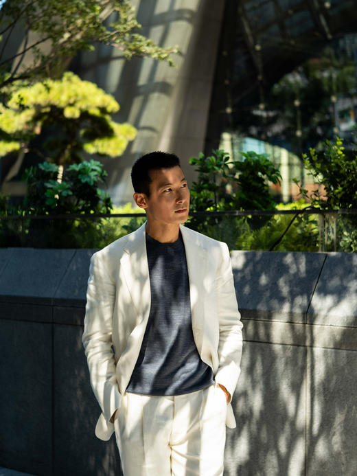 Dalmo pure silk T恤 蓝色 商品图2