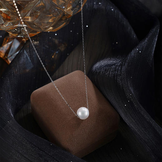 子佩集【小情缘‌】Pt900铂金项链【MLKJXL001】8.8mm珠双色单珠2601 商品图2