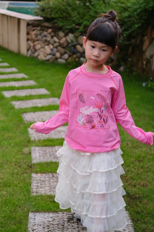 【小大人舒适圈】2026春夏四季原创儿童吸湿桑迪速干防晒透气运动印花插肩T恤 商品图3