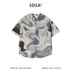 2628805SDSA男装2026新款高贵轻奢潮牌抽象波浪纹短袖衬衫百搭时尚上衣 商品缩略图2