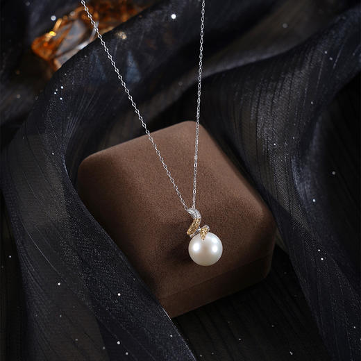 子佩集【守护灵蛇】银S925珍珠惜王妃套链【MLTL010】11mm珠镀金蛇绕2601 商品图1