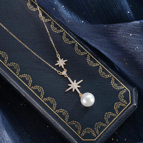 子佩集【星芒守护】银S925珍珠惜王妃套链【YB5320】8.8mm珠双色星芒2601