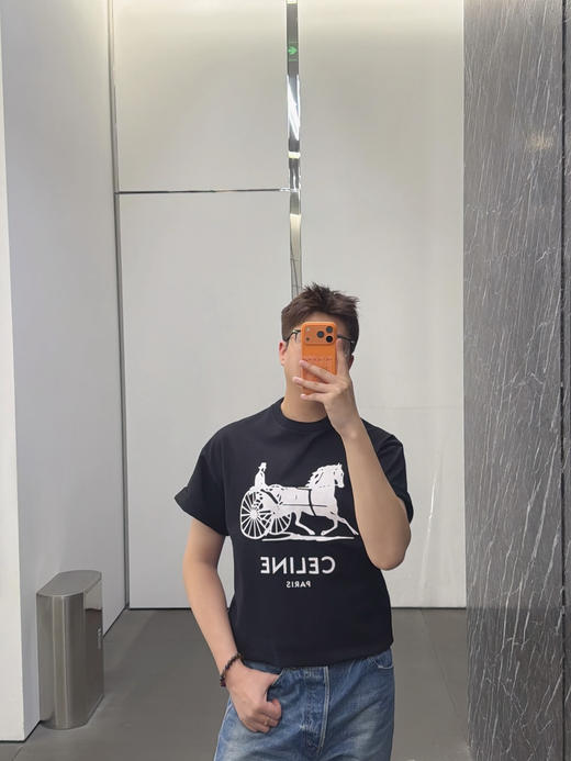 赛琳 25ss字母标识马车印花短袖T恤 男女同款（DY） 商品图8