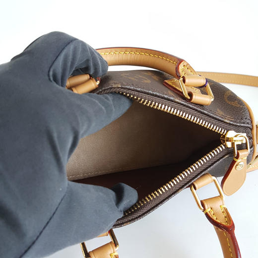 【98新】LV路易威登M81085老花可调节肩带speedy nano单肩斜挎包女士210326AK10 商品图8