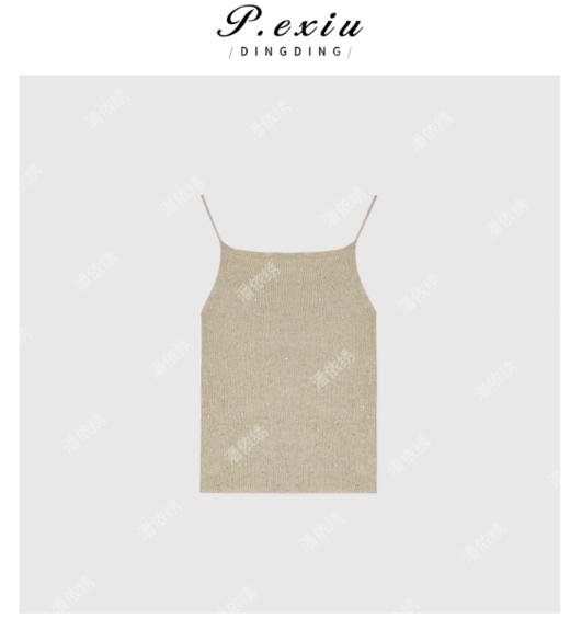 03-4潘依绣丁丁宠粉烫钻薄款潮流显瘦百搭背心吊带Q1254 商品图0
