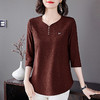 大码七分袖T恤女2026春季新款宽松洋气遮肚薄款小衫中袖减龄上衣 商品缩略图1