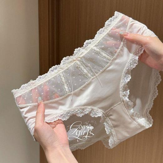 【高颜值·法式透气蕾丝内裤】新款亲肤网纱女士内裤中高腰包臀裆裤衩薄 商品图4