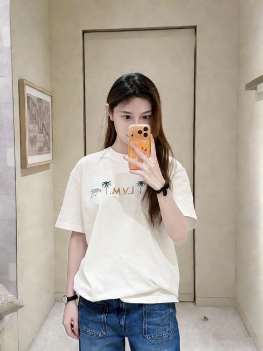 驴家 25ss椰树斑马绣花短袖T恤 男女同款（DY） 商品图2