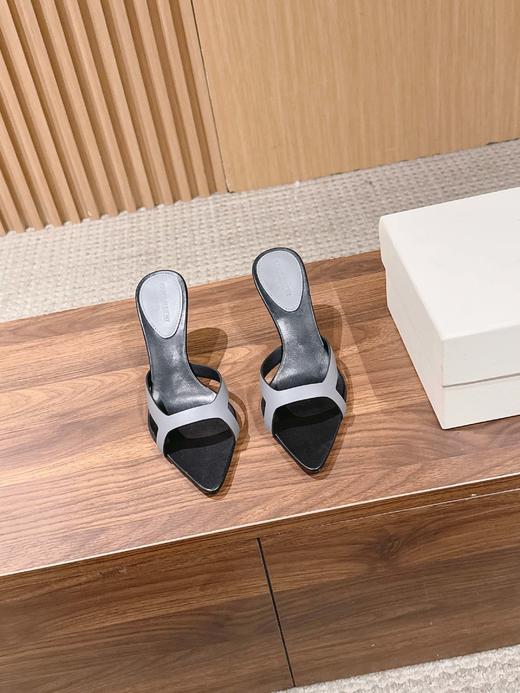 Saint Laurent 26SS早春新款圣罗兰尖头细带穆勒鞋（DBG） 商品图10