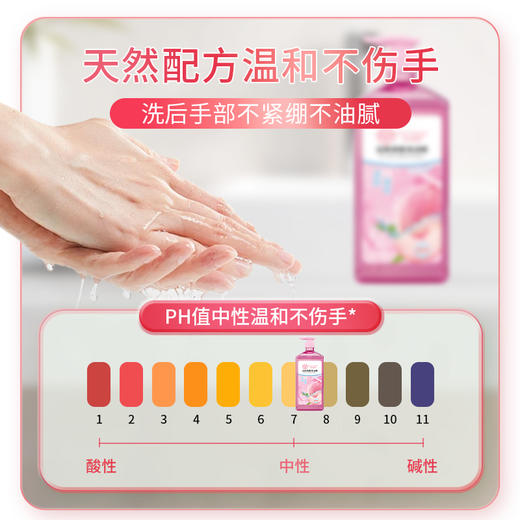 【小来】到手4大瓶+2泵头❗️生机森林白桃清香洗洁精轻松去油腻高效去异味1kg*4瓶+2喷头 商品图5