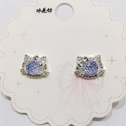 可爱Kitty猫镶钻耳环-纪念日百货门店同款170443138 商品图2