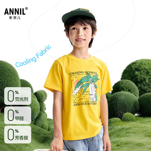 男童圆领短袖针织衫夏季新款安奈儿童装EB621698 商品图1