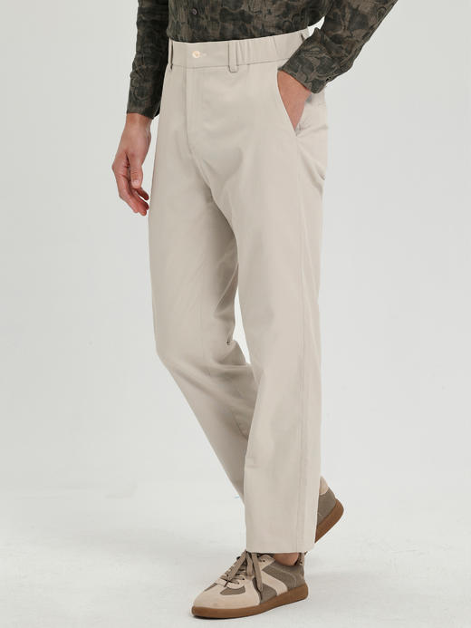 callisto卡其棉麻混纺商务款休闲裤 商品图2