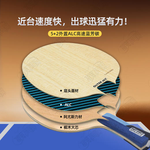【送三星球】卓隆&郗恩庭乐章速度speed乒乓球拍底板外置ALC弧圈快攻型乒乓底板 商品图2