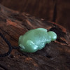 【天然正品】天然细腻沙枣青油润度佳过光无结构锦鲤造型（年年有余）和田玉吊坠项链37.7*20.0*13.1MM（皆取最大值）170126NJS71 商品缩略图3