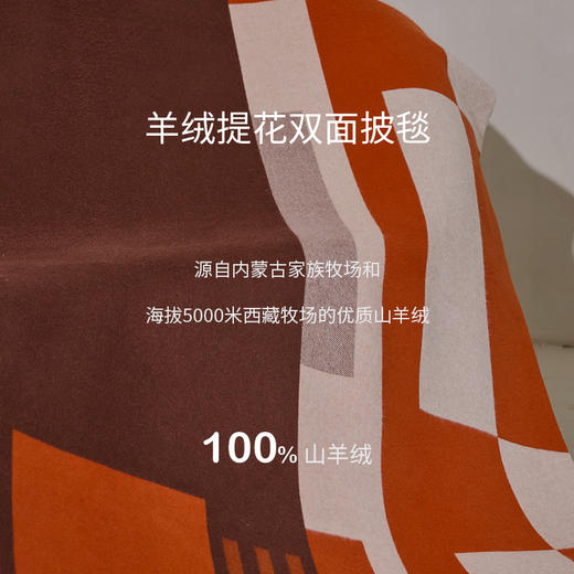 羊绒提花双面披毯  SJF96P978C 商品图2
