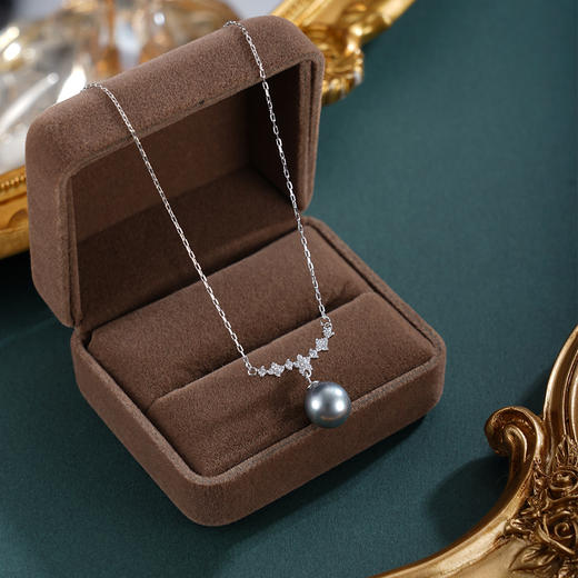 子佩集【银河记忆】银S925珍珠惜王妃套链【HJYTL009】9mm珠镀金双色一字2601 商品图1