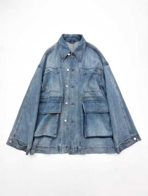 设计风阔版牛仔外套 商品图0