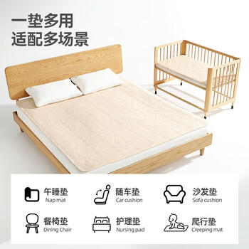 贝肽斯婴儿隔尿垫天然彩棉防水可水洗床单姨妈垫生理期 瑞兔65x120cm 商品图2
