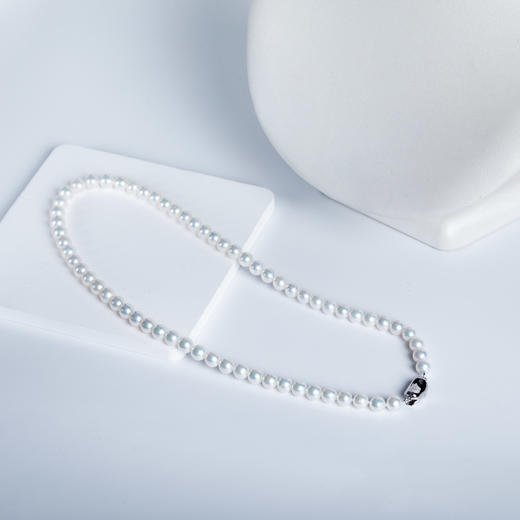强光白色淡水珍珠项链XL574 商品图2