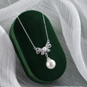 子佩集【温柔情结】银S925珍珠惜王妃套链【MLTL011】8.5mm珠蝴蝶结2601