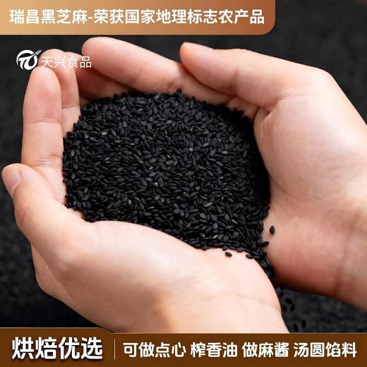 【瑞昌黑芝麻】天兴有机生黑芝麻粒 江西原产干净颗粒饱满真空包装350g/袋 商品图2