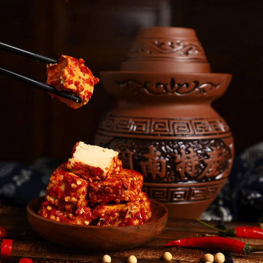 湖南特产白溪豆腐乳正宗霉豆腐乳红油特辣腐乳下饭菜入味腐乳瓷坛 商品图1