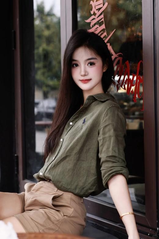 【高品质私服】【RL经典版深绿斜纹棉布衬衫】经典版型，纯棉面料，既有筋骨，又有柔和的触感G1672-CC【无标出货 介意慎拍】 商品图6