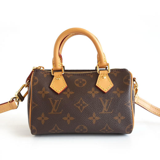 【98新】LV路易威登M81085老花可调节肩带speedy nano单肩斜挎包女士210326AK10 商品图4