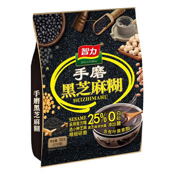 智力手磨黑芝麻糊700g无添加白砂糖独立包装五谷代餐冲泡冲饮营养早餐 商品图2