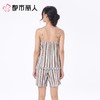 都市丽人睡衣女士睡衣家居服天丝棉睡衣女士棉质短袖套装有杯垫女装短袖短裤可外穿LHC2H4 商品缩略图4