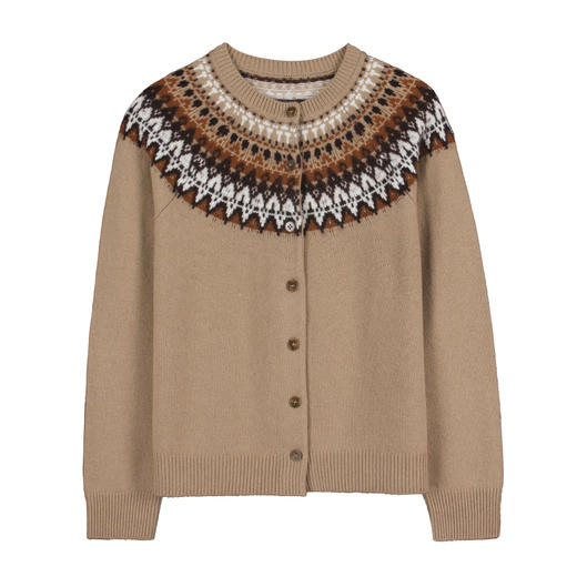 ESPRESSO费尔岛提花圆领开衫FWF101025E 商品图0