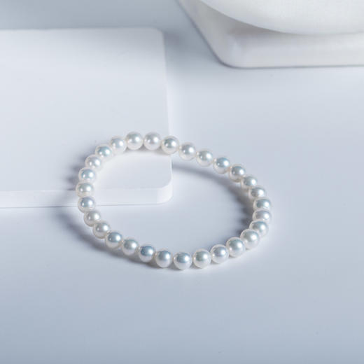 强光白色淡水珍珠手链 商品图1