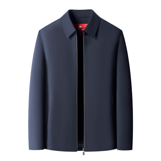 皮尔卡丹翻领针织细横纹格纹里布针织夹克PZXJ41201 商品图10