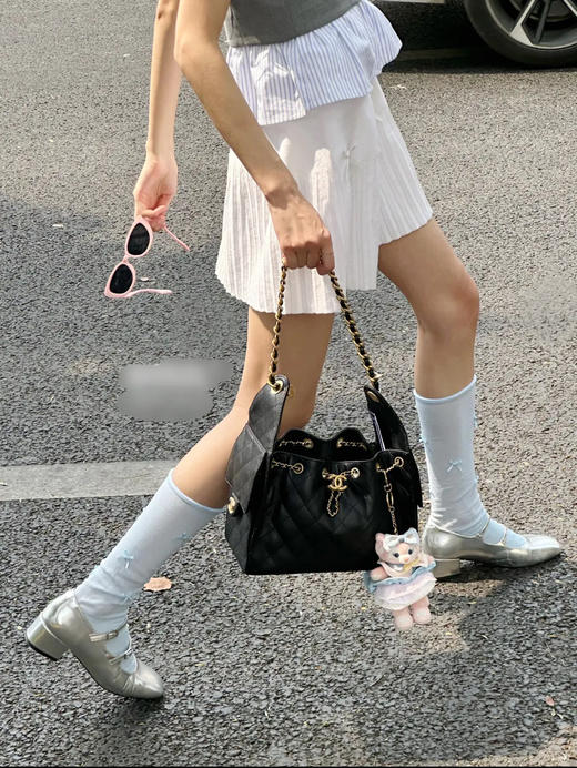 Chanel 25bag 黑金 油蜡牛 小号单肩包 商品图2