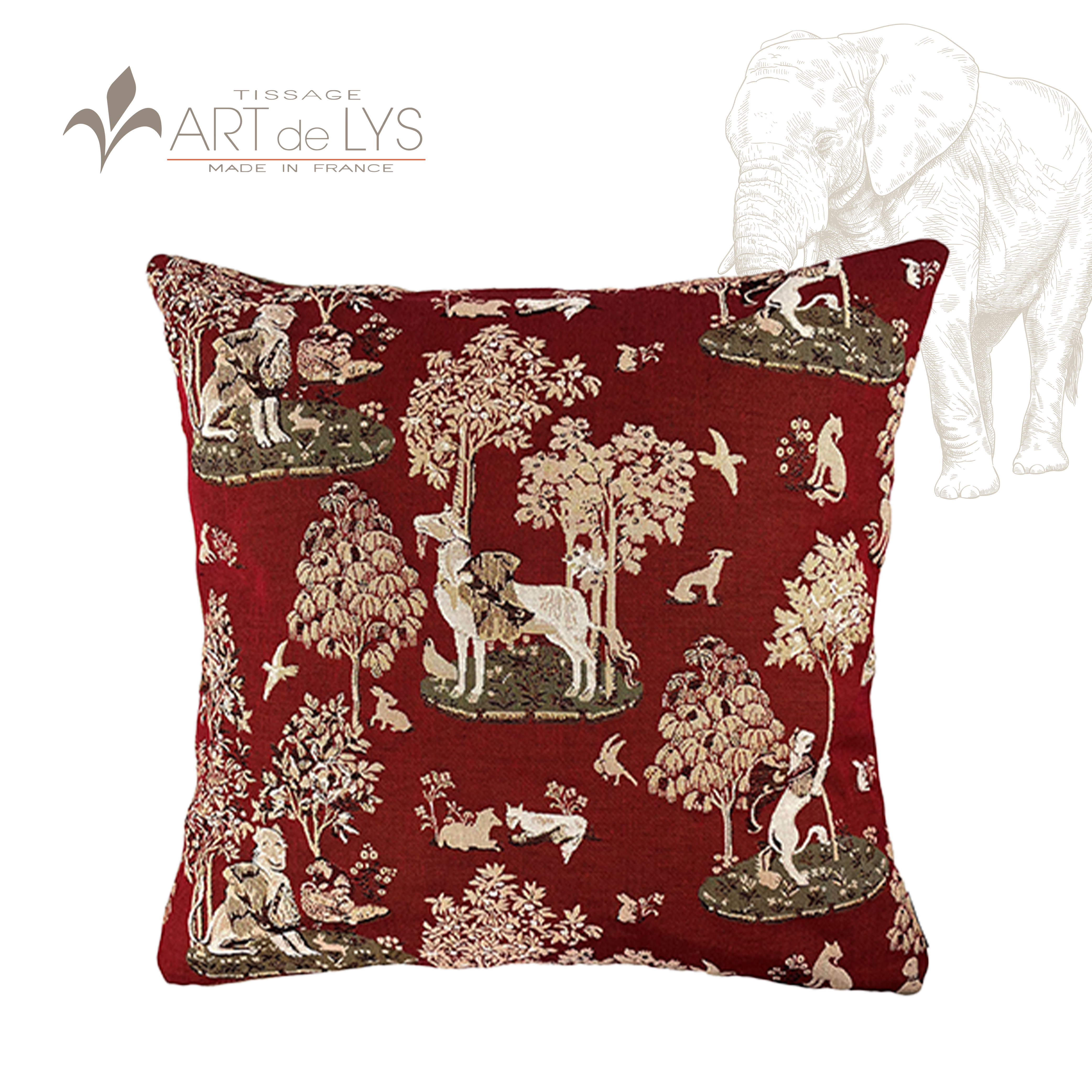 【OHLA】ADL·法国百合织造艺术·动物系列【靠枕套/送枕芯】