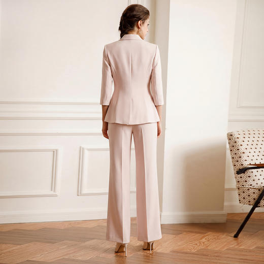 IWY/茱萸粉色职业西装套装女春夏高级感通勤正装气质显瘦套裤25CP949 商品图4