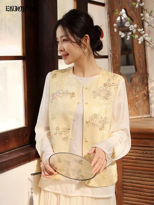 【门店同款】ENJOY春季“画中行”小和春日中式上衣 169543713 商品图2